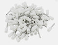 100Pcs CE005008 22AWG Insulated Ferrule, White Cord End Terminal Connector – Wire Bootlace Crimp Ends