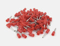 100Pcs CE005008 22AWG Insulated Ferrule, Red Cord End Terminal Connector – Wire Bootlace Crimp Ends