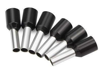 1000 PCS AWG 16/1.5mm² CE015008 Wire Ferrules Insulated Copper Crimp Connectors, Crimp Pin Cord End Terminals Black