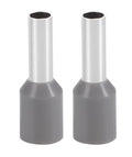 500 PCS AWG 12 (4.0mm²) Insulated Wire Ferrules – Grey Cord End Crimp Terminals (10mm Pin Length)