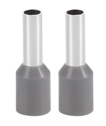 500 PCS AWG 12 (4.0mm²) Insulated Wire Ferrules – Grey Cord End Crimp Terminals (10mm Pin Length)